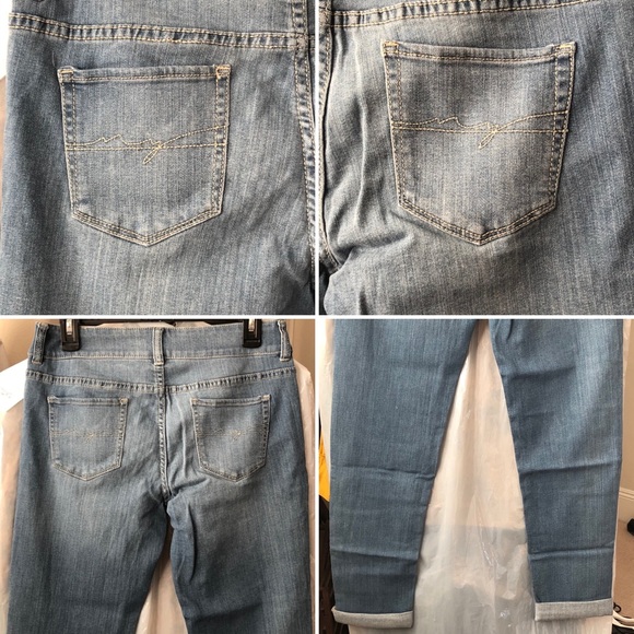 🆕👖 SOHO NY Suede Patchwork Boyfriend Jeans NY&CO - Picture 6 of 13